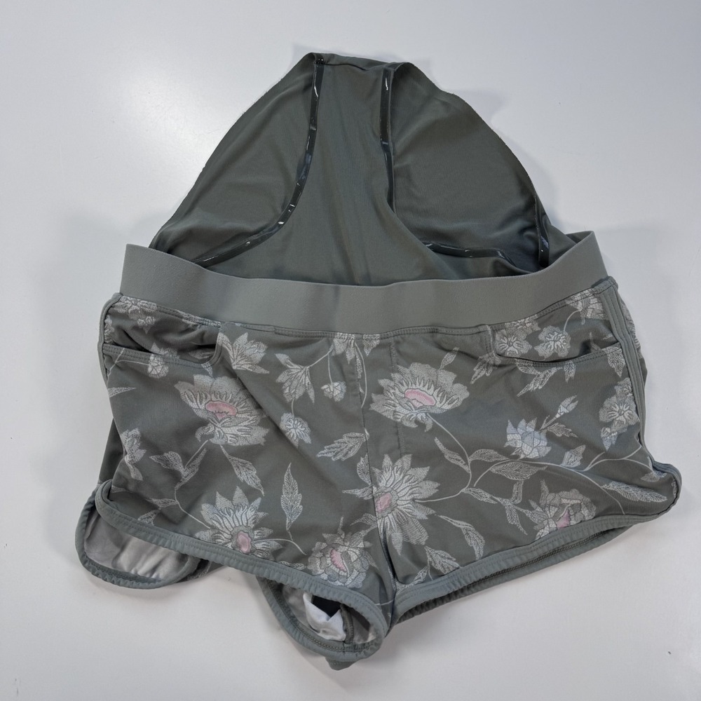 CARVE DESIGNS 1.5" Swim Bottom Shorts Womens Small Lined Green Floral Print - Picture 3 of 13